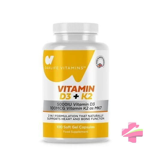OAKLIFE VITAMIN D3+K2 * 100 SOFTGEL CAPS